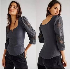 NWOT Free People brunch date henley